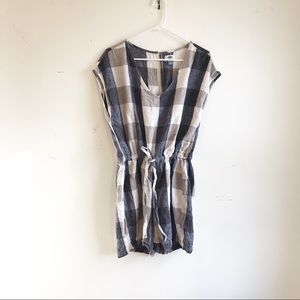 4th of July Old Navy Linen Summer Romper checker L